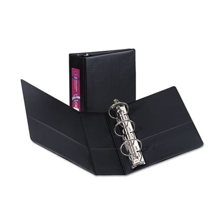 Avery Dennison Round Ring Binder, w/Label Holder, 2 Cap. 8-1/2inx5-1/2in 27554